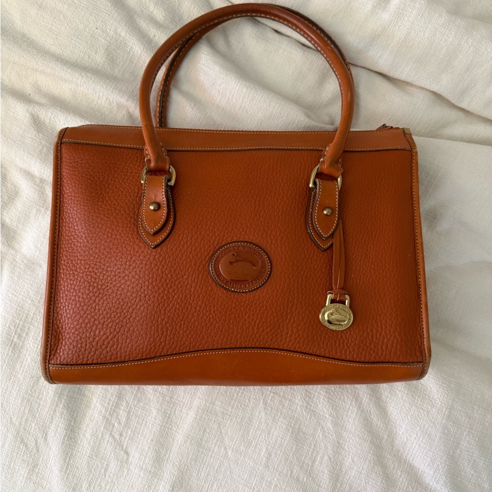 Dooney & Bourke Pebble AWL Bag in Cognac Brown - Picture 1 of 8